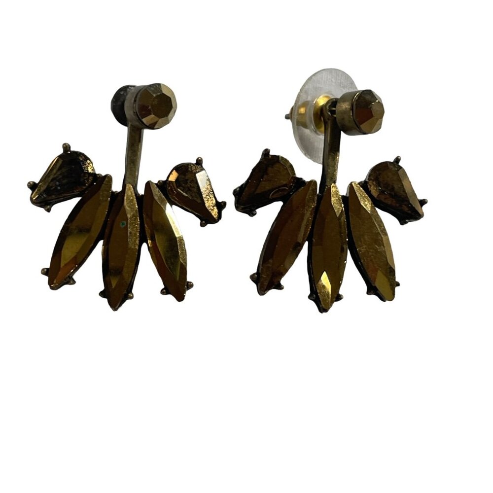 Paparazzi Brass Ear Jacket Earrings Pierced Ear Post Backing u